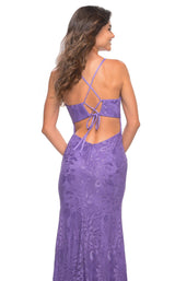 7 of 7 La Femme 30499 Dress Bright-Purple