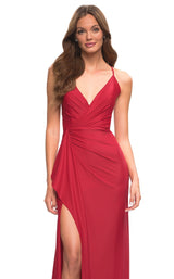 3 of 4 La Femme 30501 Dress Red