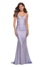 2 of 9 La Femme 30503 Dress Light-Periwinkle