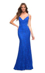 1 of 4 La Femme 30537 Dress Royal-Blue