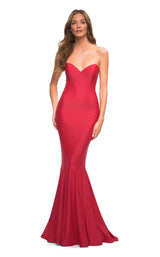2 of 10 La Femme 30549 Dress Red
