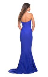 6 of 10 La Femme 30549 Dress Royal-Blue