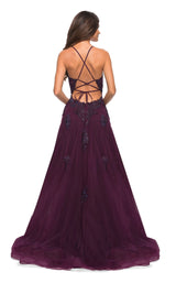 4 of 10 La Femme 30560 Dress Dark-Berry