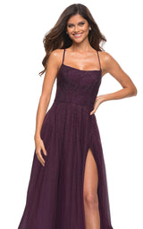 3 of 4 La Femme 30581 Dress Dark-Berry