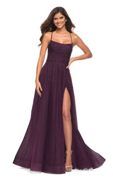 1 of 4 La Femme 30581 Dress Dark-Berry