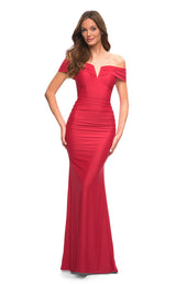 1 of 4 La Femme 30582 Dress Red