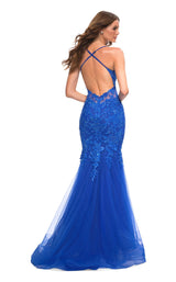 2 of 3 La Femme 30584 Dress Royal-Blue