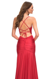 4 of 4 La Femme 30587 Dress Red