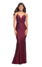 1 of 8 La Femme 30589 Dress Dark-Berry