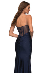 8 of 8 La Femme 30589 Dress Navy