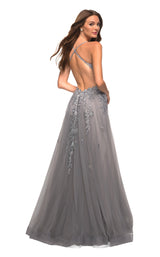 2 of 3 La Femme 30591 Dress Platinum