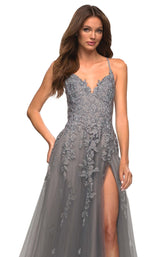 3 of 3 La Femme 30591 Dress Platinum