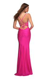 2 of 4 La Femme 30606 Dress Neon-Pink