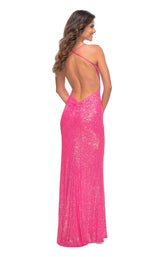 2 of 4 La Femme 30615 Dress Hot-Pink