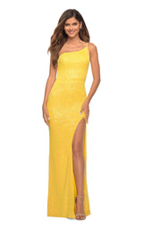 4 of 15 La Femme 30618 Dress Yellow
