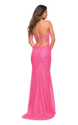2 of 4 La Femme 30619 Dress Neon-Pink