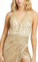 4 of 4 Mac Duggal 30621 Dress Light-Gold