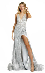 2 of 4 Mac Duggal 30621 Dress Silver