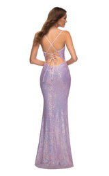 6 of 13 La Femme 30622 Dress Light-Periwinkle