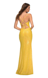 7 of 13 La Femme 30622 Dress Yellow