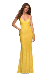 4 of 13 La Femme 30622 Dress Yellow