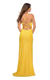 2 of 3 La Femme 30629 Dress Yellow