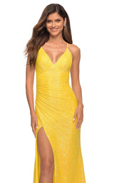 3 of 3 La Femme 30629 Dress Yellow
