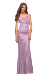 2 of 9 La Femme 30633 Dress Lavender