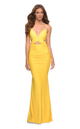 1 of 4 La Femme 30640 Dress Yellow