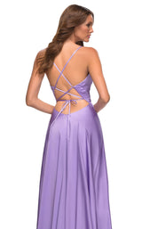 9 of 10 La Femme 30662 Dress Lavender