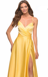 8 of 10 La Femme 30662 Dress Yellow