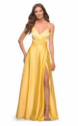 3 of 10 La Femme 30662 Dress Yellow