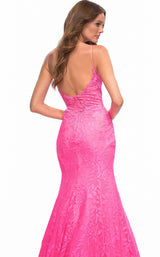 4 of 4 La Femme 30663 Dress Neon-Pink
