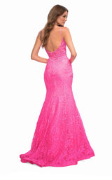 2 of 4 La Femme 30663 Dress Neon-Pink