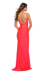 3 of 8 La Femme 30665 Dress Neon-Coral