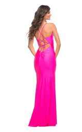 2 of 4 La Femme 30667 Dress Neon-Pink