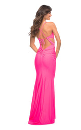 2 of 2 La Femme 30672 Dress Neon-Pink