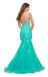 4 of 4 La Femme 30675 Dress Aqua