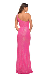 2 of 3 La Femme 30681 Dress Hot-Pink