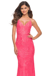 5 of 8 La Femme 30684 Dress Neon-Pink