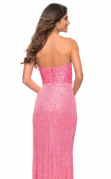 4 of 4 La Femme 30685 Dress Neon-Pink
