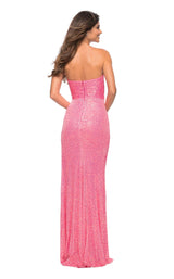 2 of 4 La Femme 30685 Dress Neon-Pink