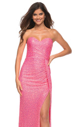 3 of 4 La Femme 30685 Dress Neon-Pink