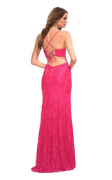 2 of 4 La Femme 30686 Dress Hot-Pink