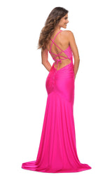 2 of 4 La Femme 30688 Dress Neon-Pink