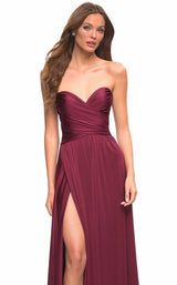 3 of 4 La Femme 30700 Dress Dark-Berry
