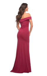 6 of 10 La Femme 30703 Dress Wine