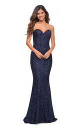 2 of 11 La Femme 30714 Dress Navy