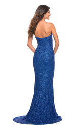 6 of 11 La Femme 30714 Dress Royal-Blue
