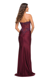 3 of 8 La Femme 30720 Dress Dark-Berry